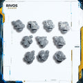 Warhammer 40K Space Marines Devastator Squad Helmets x 10 - Bits (Bitz)
