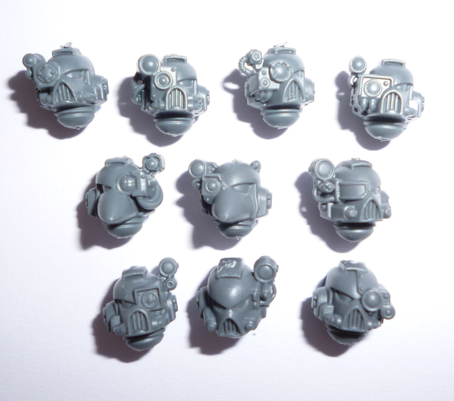 Space Marines Devastator Squad Helmets x 10 - Space Marines - Spare Part