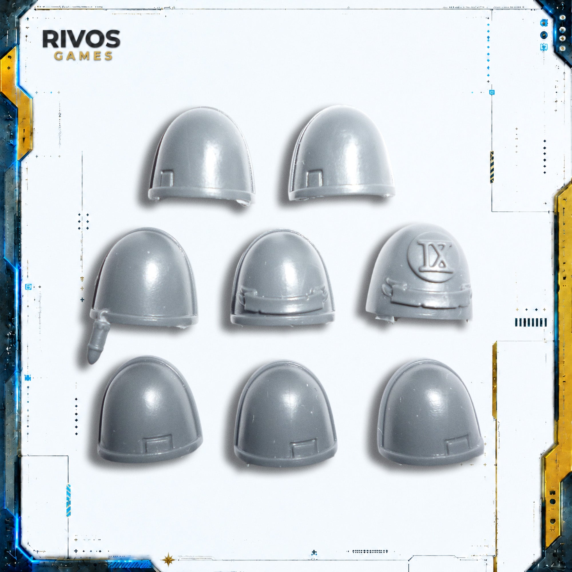 Warhammer 40K Space Marines Devastator Squad Shoulder Pads x 8 - Bits (Bitz)