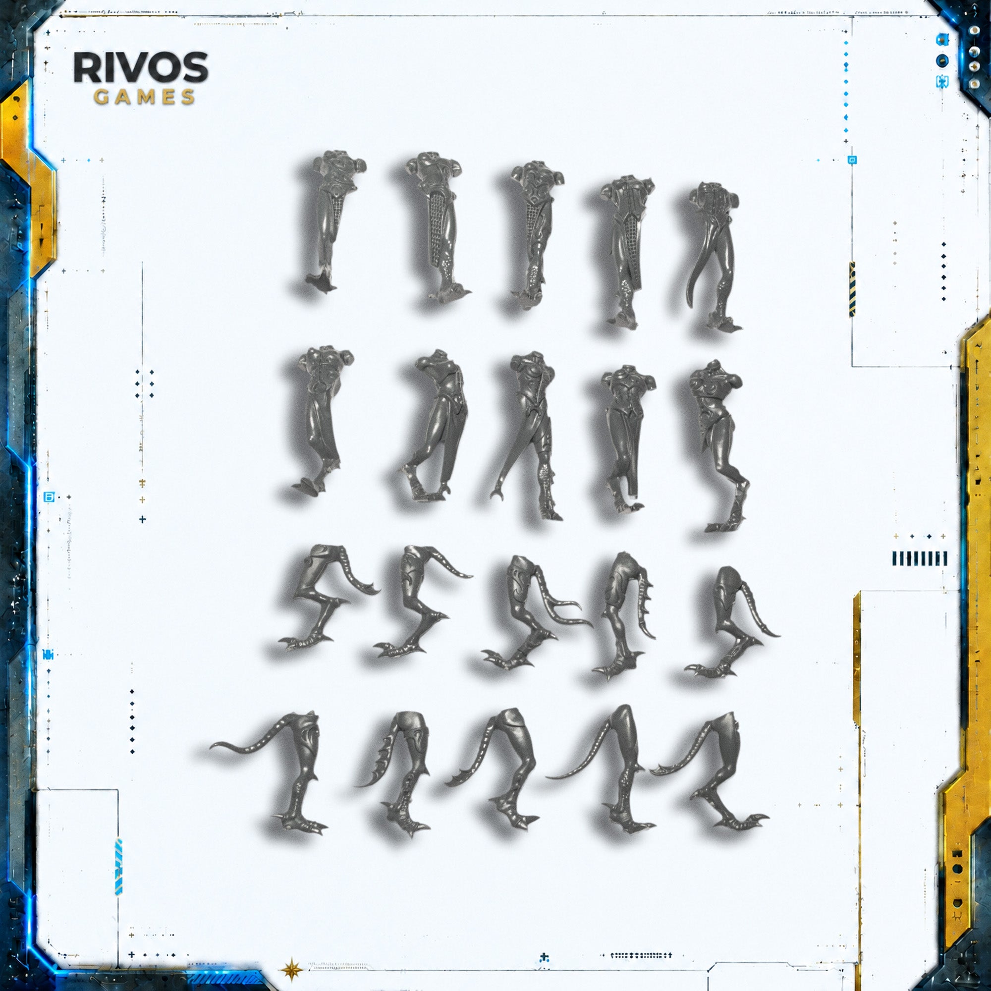 Warhammer Daemons of Slaanesh Daemonettes Legs and Torso x 10 - Bits (Bitz)