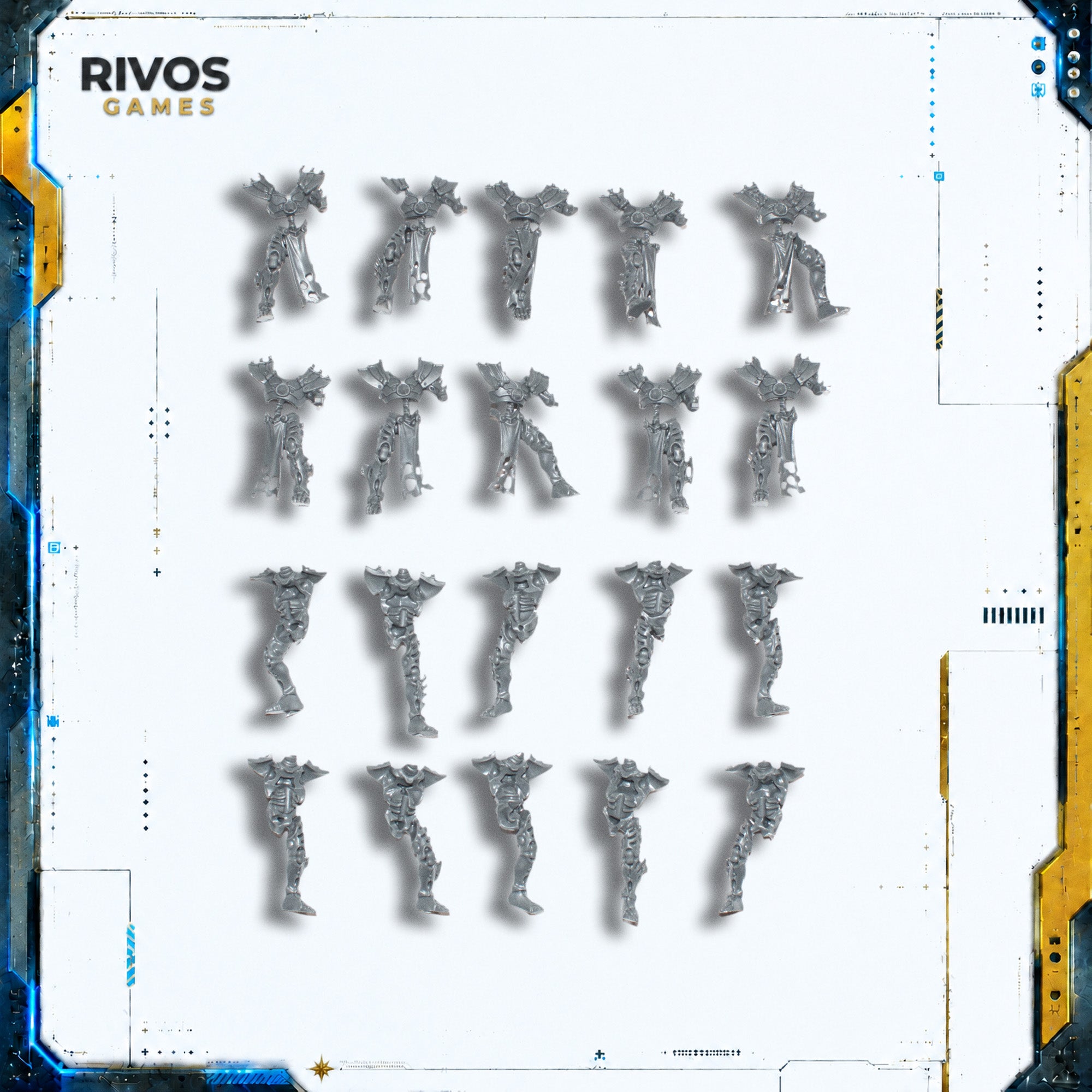 Warhammer Ossiarch Bonereapers Mortek Guard Legs and Torso x 10 - Bits (Bitz)
