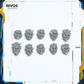 Warhammer Ossiarch Bonereapers Mortek Guard Heads x 10 - Bits (Bitz)