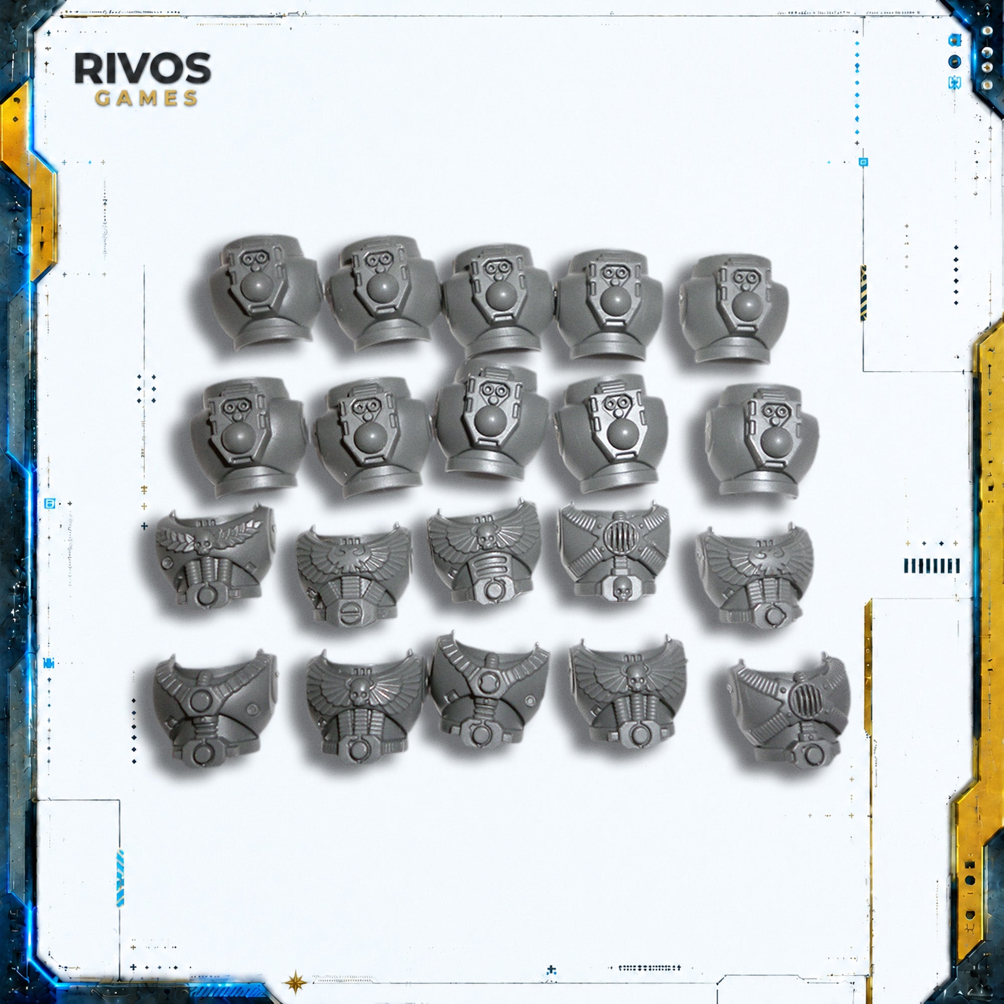 Warhammer 40K Space Marines Tactical Squad Torso x 10 - Bits (Bitz)