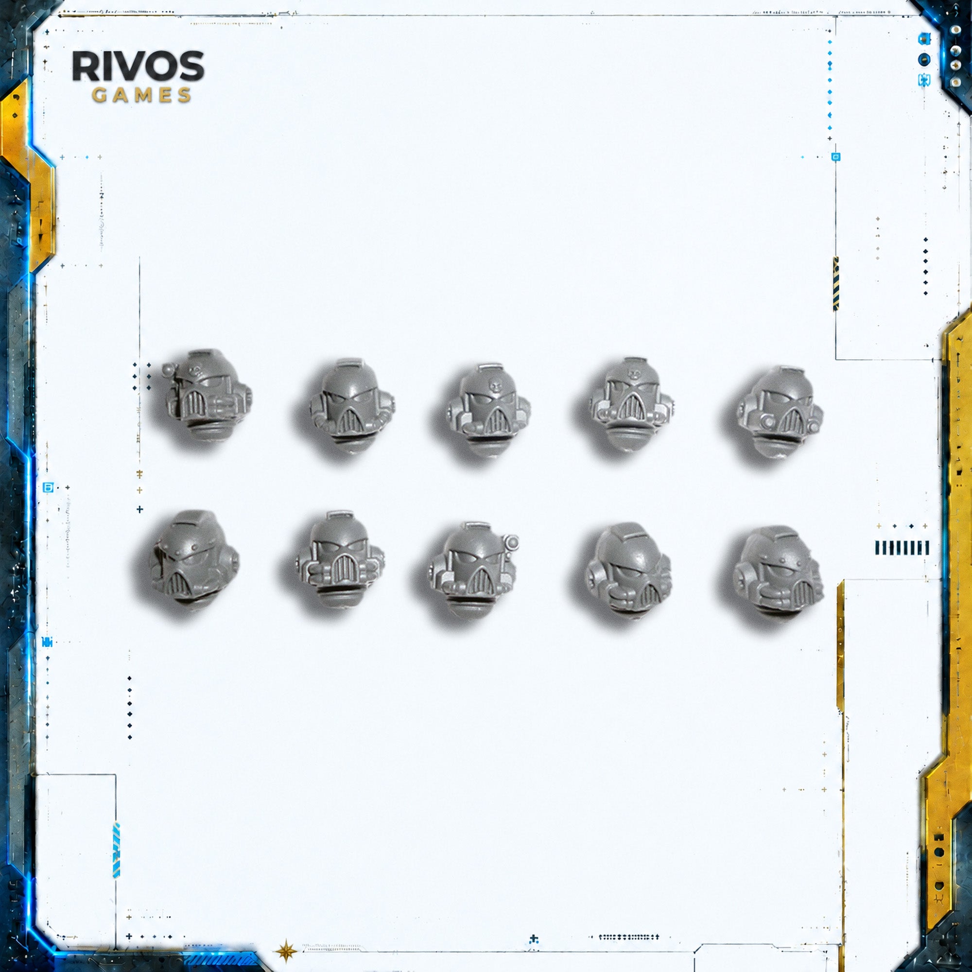 Warhammer 40K Space Marines Tactical Squad Helmets A - Bits (Bitz)