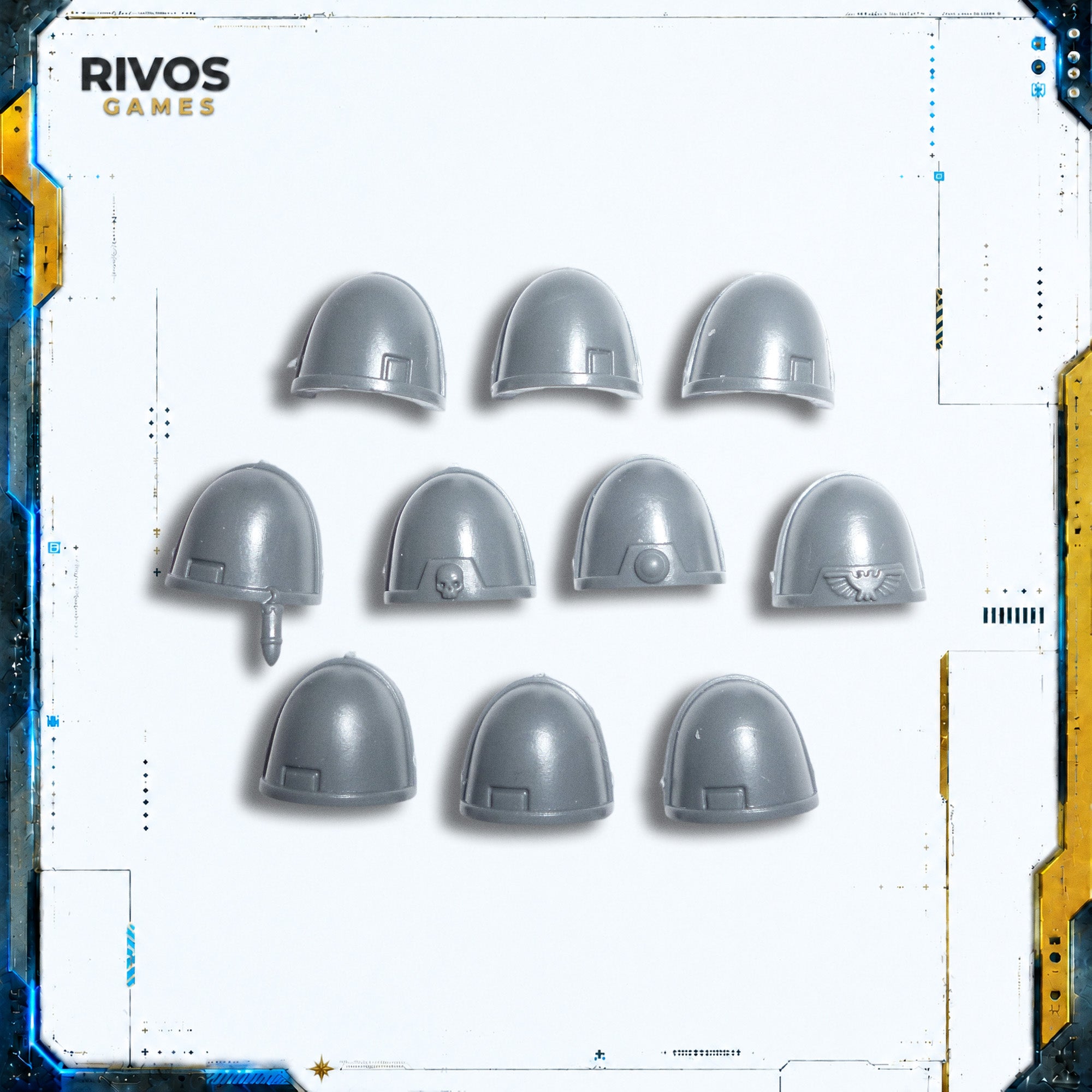 Warhammer 40K Space Marines Tactical Squad Shoulder Pads B - Bits (Bitz)