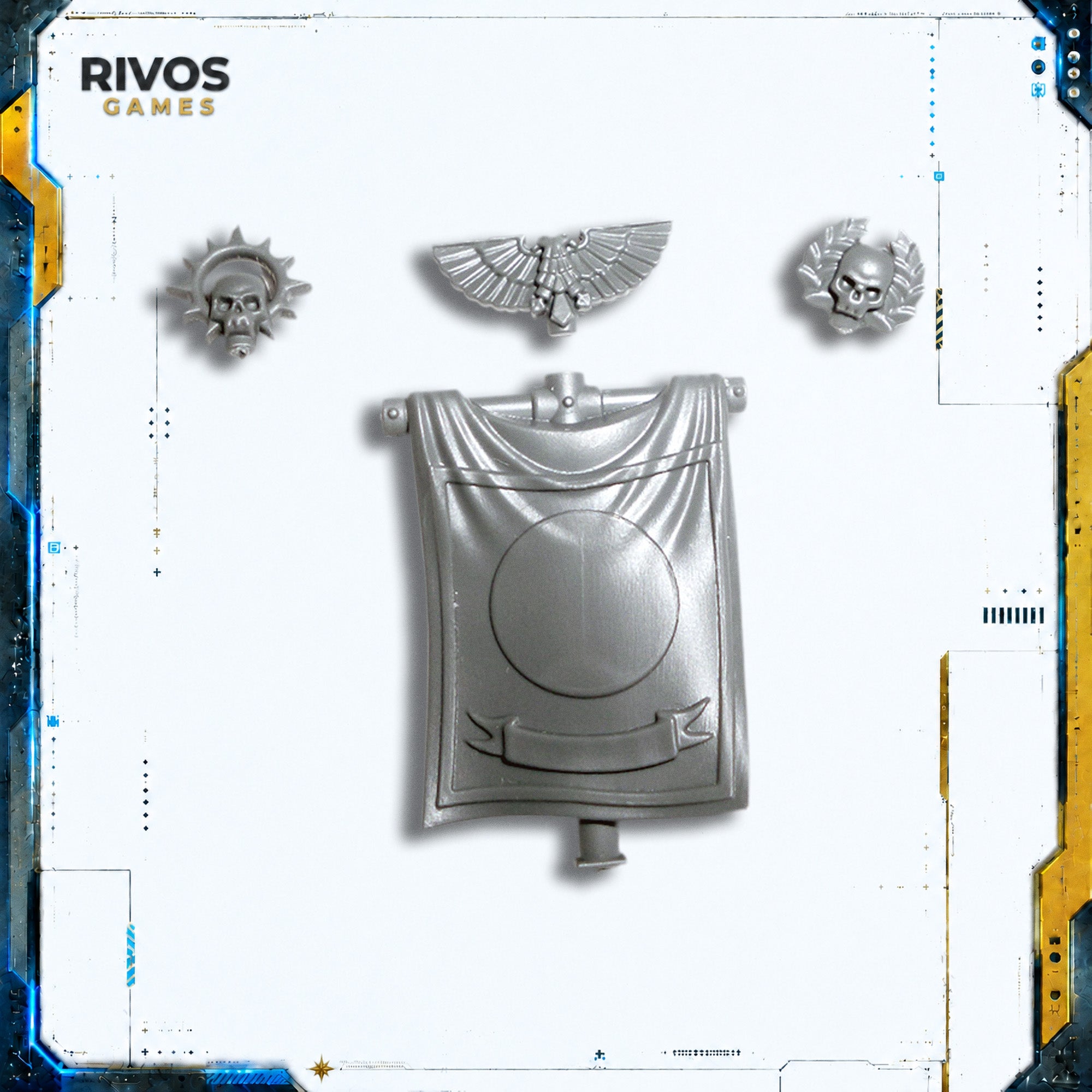 Warhammer 40K Space Marines Tactical Squad Banner and Icons - Bits (Bitz)