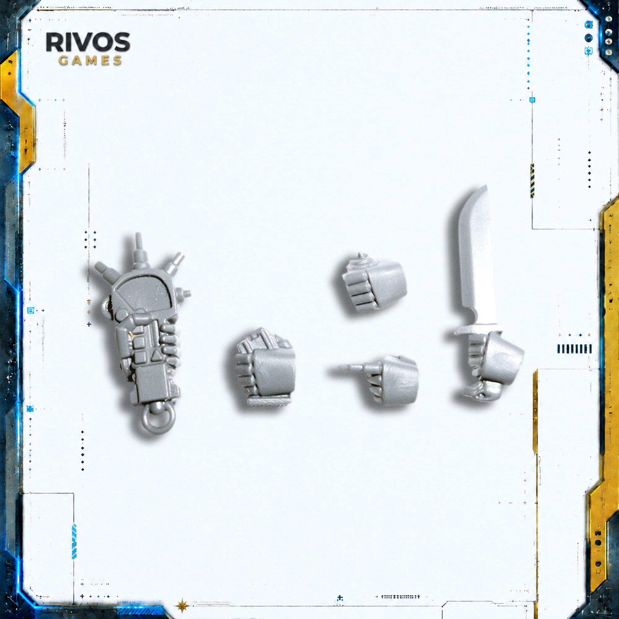 Warhammer 40K Space Marines Tactical Squad Auspex and Hands - Bits (Bitz)