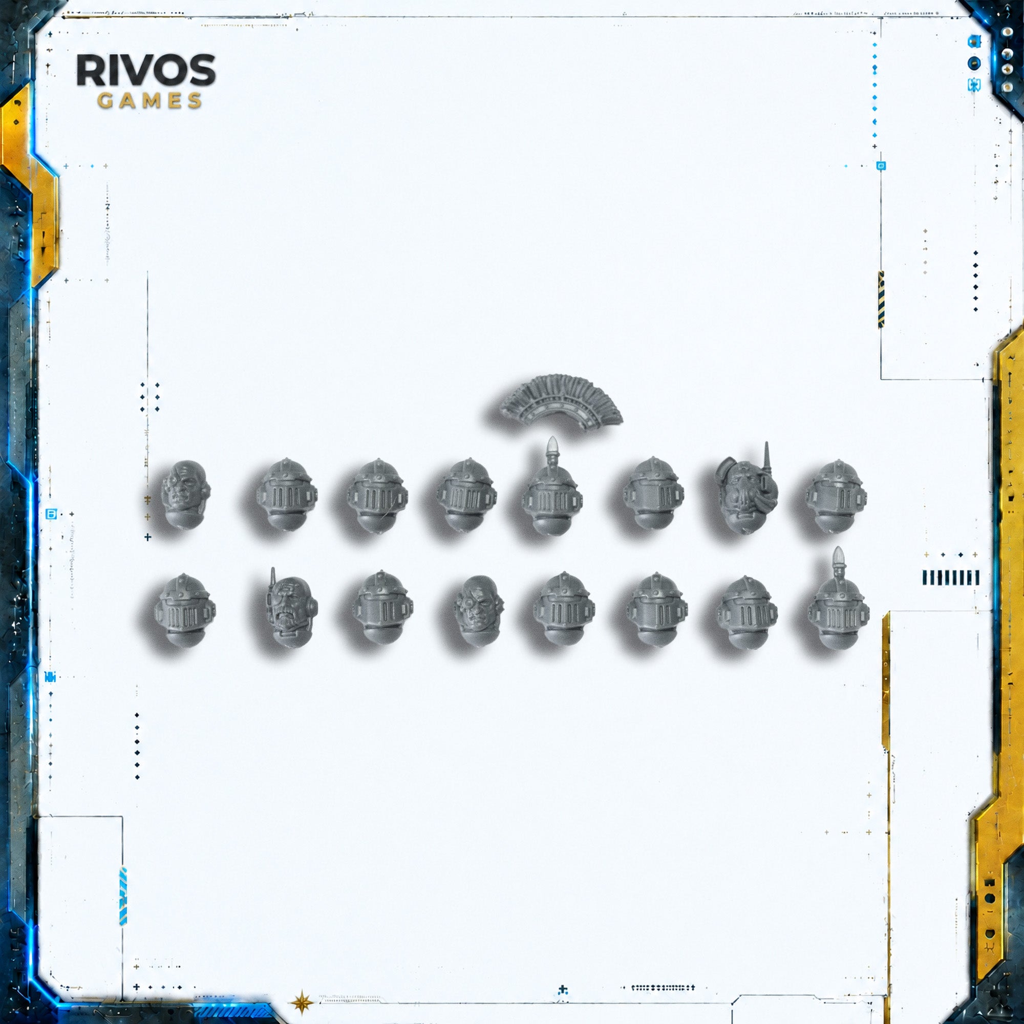 Horus Heresy Space Marines MKII Veteran Squad Heads x 16 - Bits (Bitz)