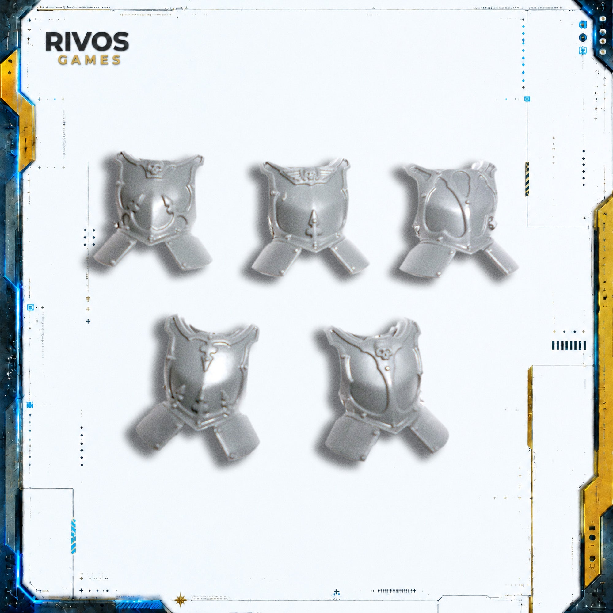 Warhammer 40K Astra Militarum Tempestus Scions Torso Front x 5 - Bits (Bitz)