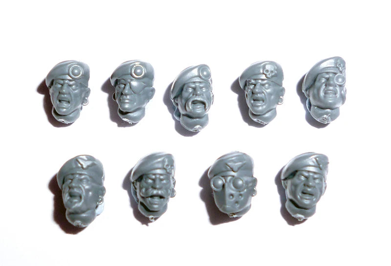 Warhammer 40K Astra Militarum Tempestus Scions Heads x 9 Bits Bitz