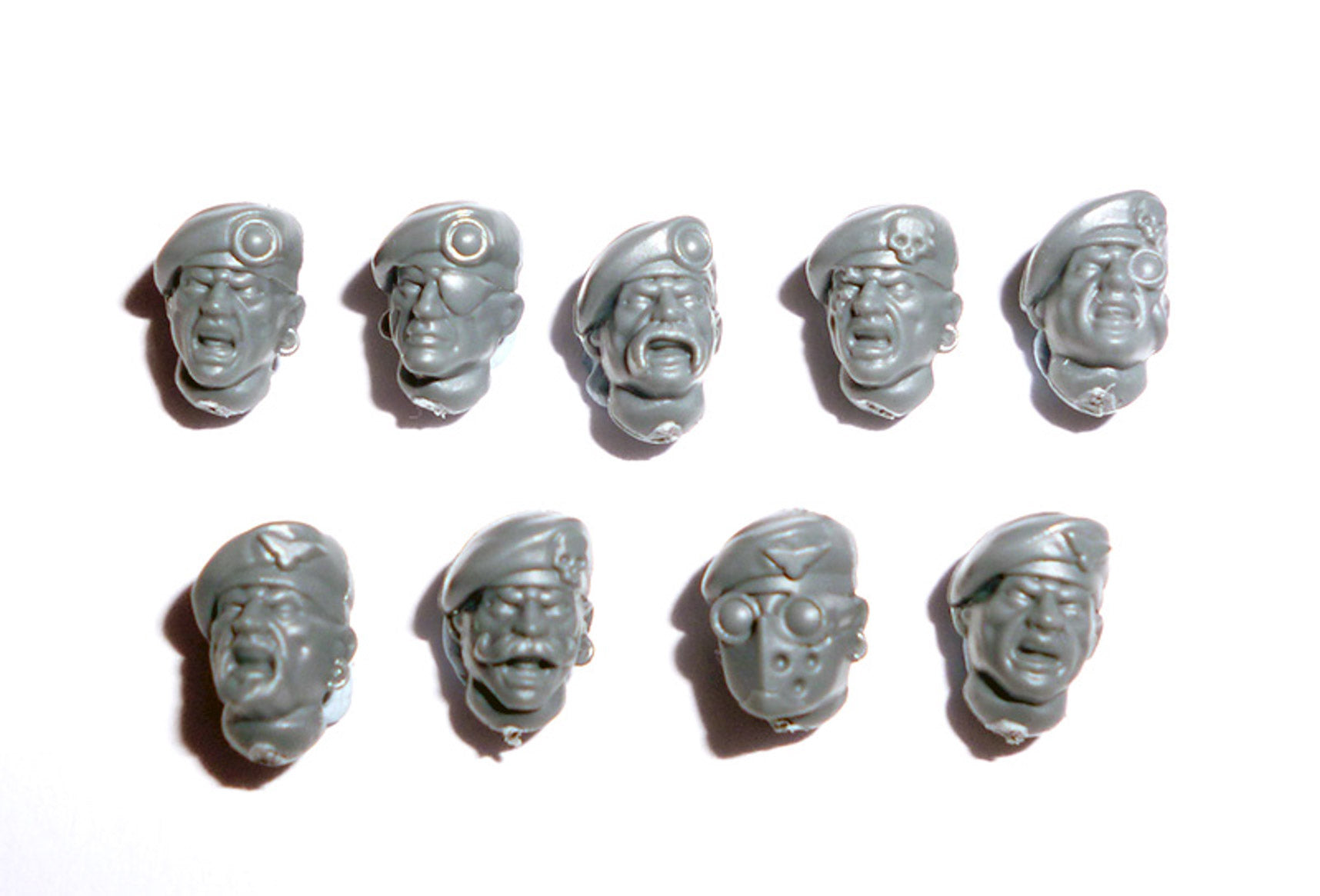 Astra Militarum Tempestus Scions Heads x 9 - Astra Militarum - Conversion Part