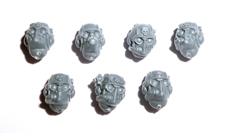 Warhammer 40K Astra Militarum Tempestus Scions Helmets x 7 Bits Bitz