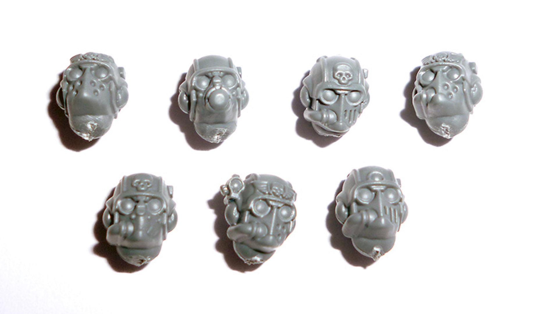 Astra Militarum Tempestus Scions Helmets x 7 - Astra Militarum - Spare Part