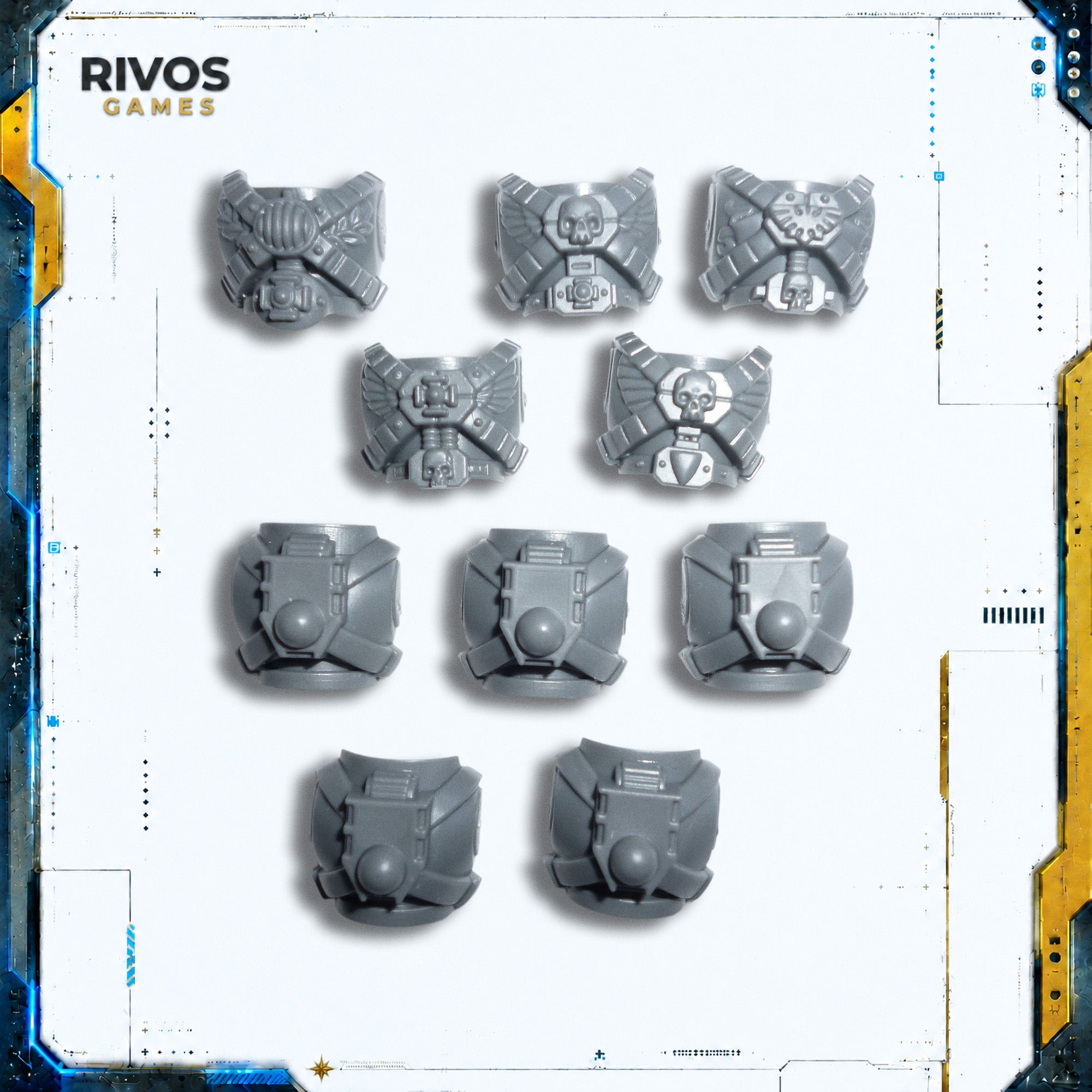 Warhammer 40K Space Marines Vanguard Torso x 5 - Bits (Bitz)