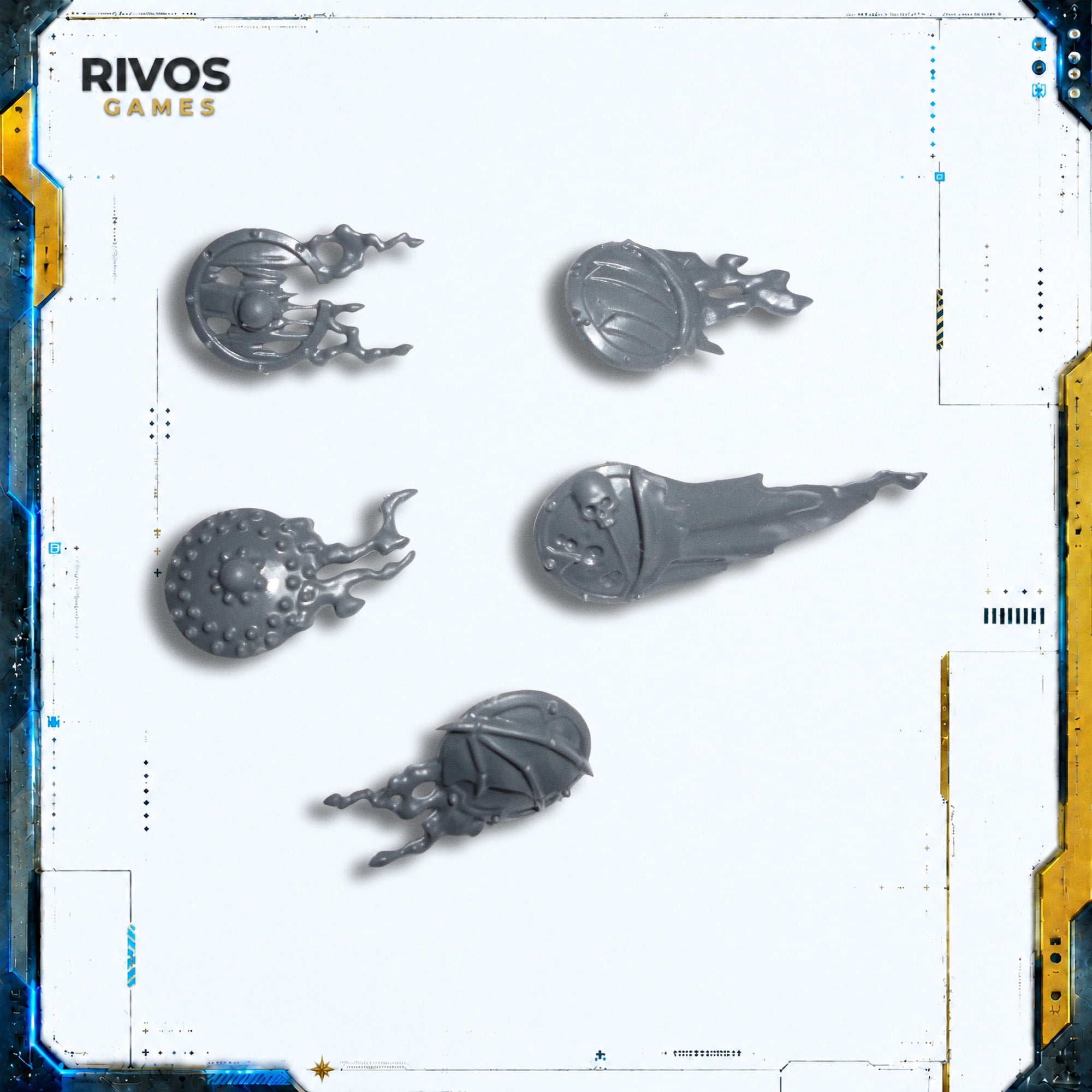 Warhammer Soulblight Gravelords Coven Throne Shields - Bits (Bitz)