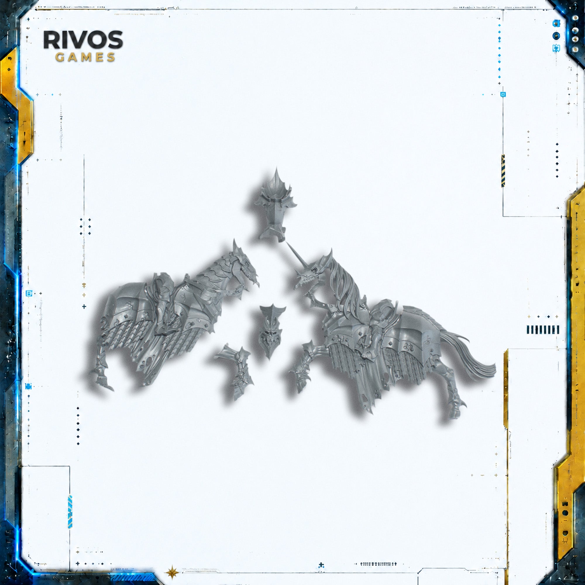 Warhammer Soulblight Gravelords Blood Knights Nightmare A - Bits (Bitz)