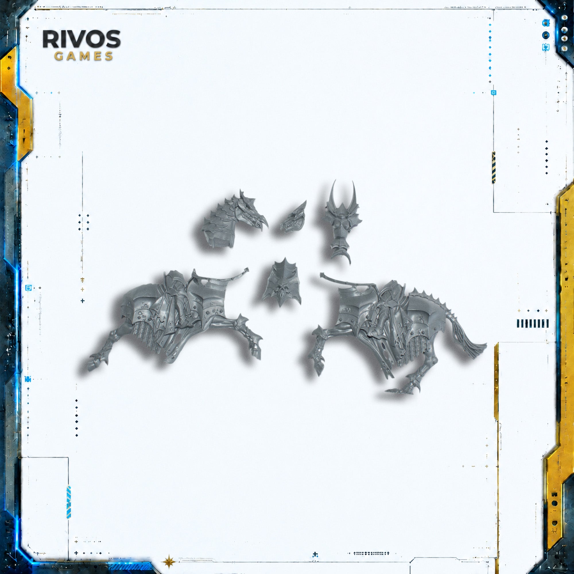 Warhammer Soulblight Gravelords Blood Knights Nightmare B - Bits (Bitz)
