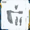 Warhammer Soulblight Gravelords Blood Knights Kastellan Helmet/Mace - Bits (Bitz)