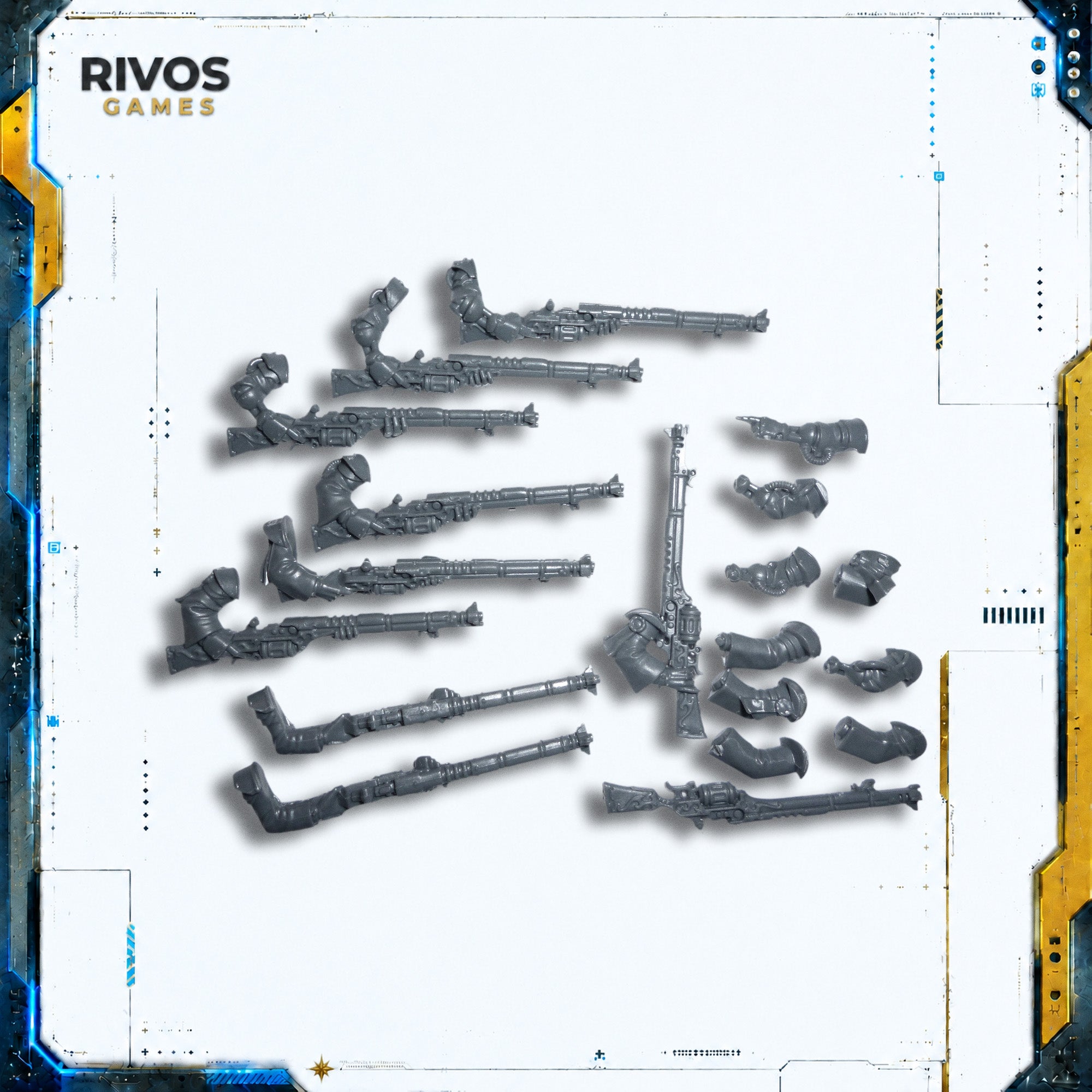 Warhammer 40K Adeptus Mechanicus Skitarii Galvanic Rifles x 10 - Bits (Bitz)