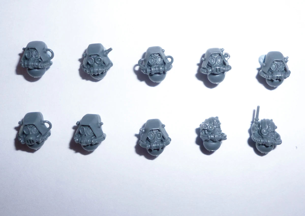 Warhammer 40K Adeptus Mechanicus Skitarii Heads A x 10 Bits Bitz