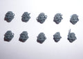 Adeptus Mechanicus Skitarii Heads A x 10 - Warhammer - Spare Part