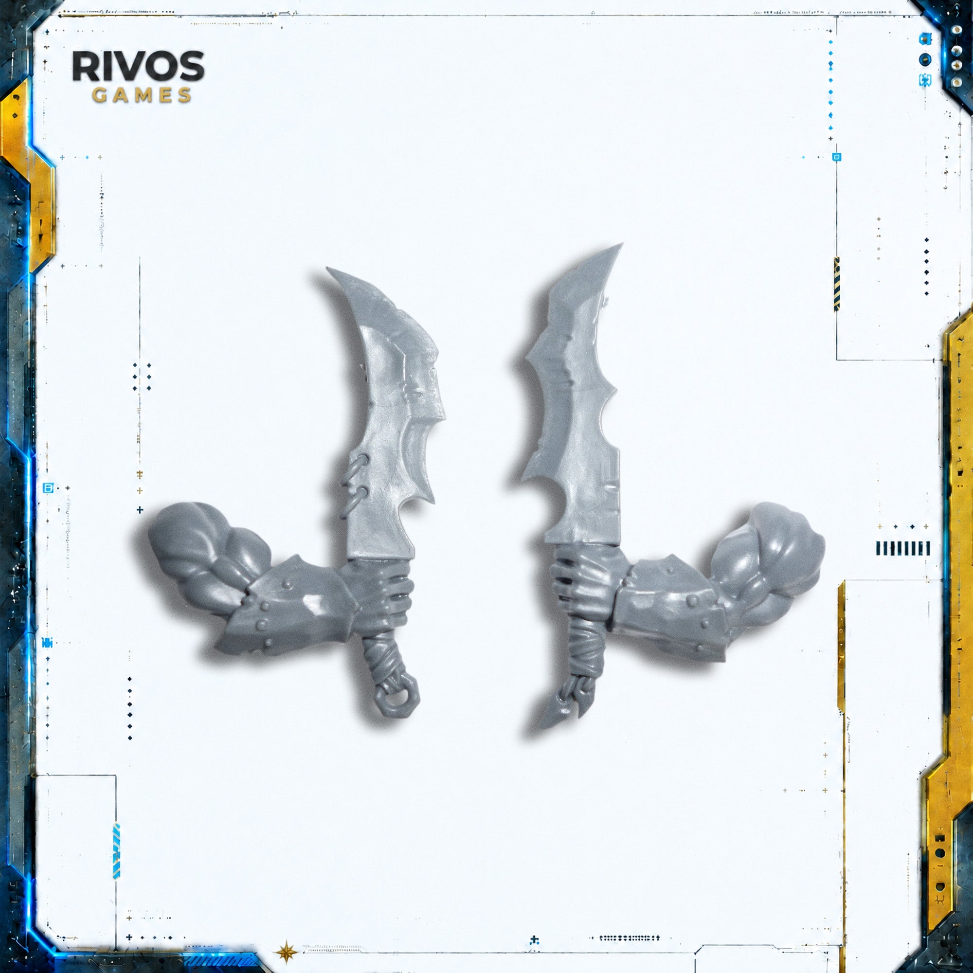 Warhammer Orruk Warclans Brutes Choppas x 2 D - Bits (Bitz)