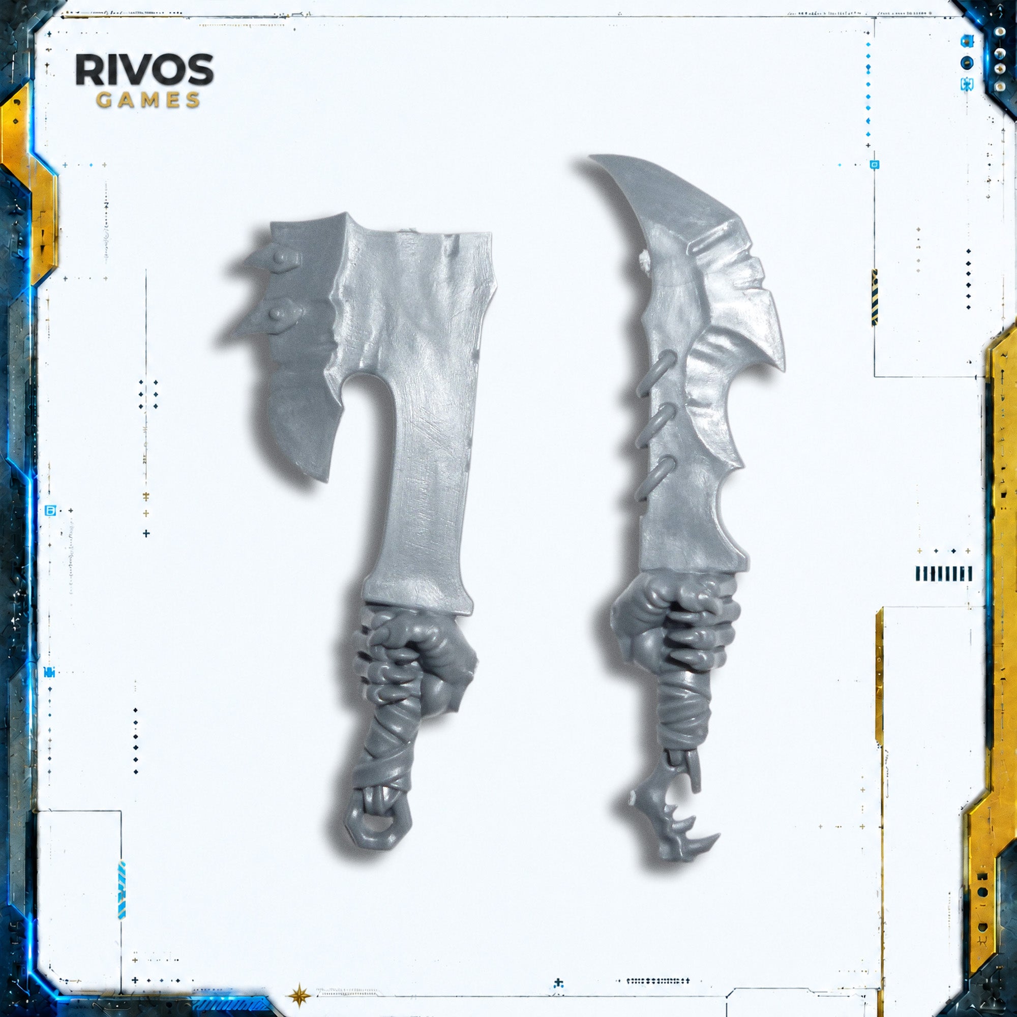 Warhammer Orruk Warclans Brutes Choppas x 2 E - Bits (Bitz)