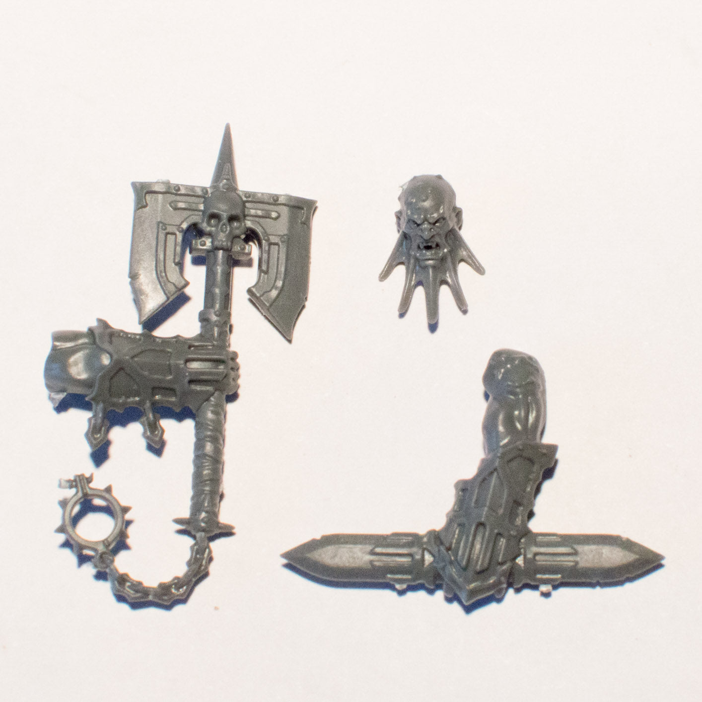 Blades of Khorne Bloodreavers Chieftan Head and Weapons - Age of Sigmar - Spare Part