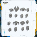 Warhammer Blades of Khorne Bloodreavers Heads x 16 - Bits (Bitz)