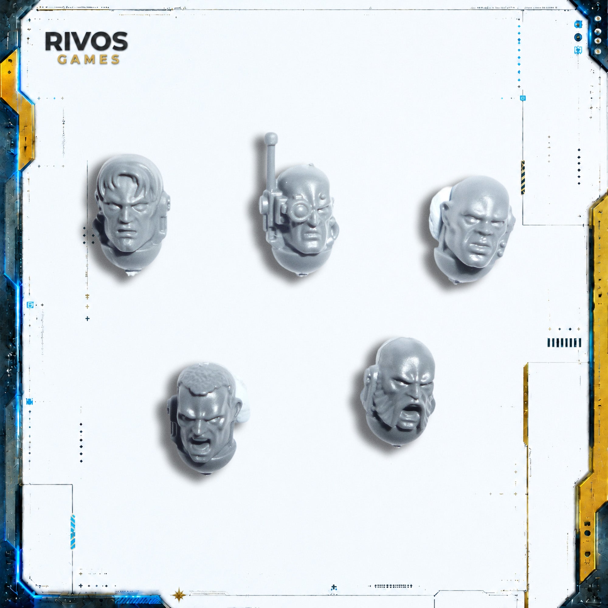 Warhammer 40K Deathwatch Veterans Heads A - Bits (Bitz)