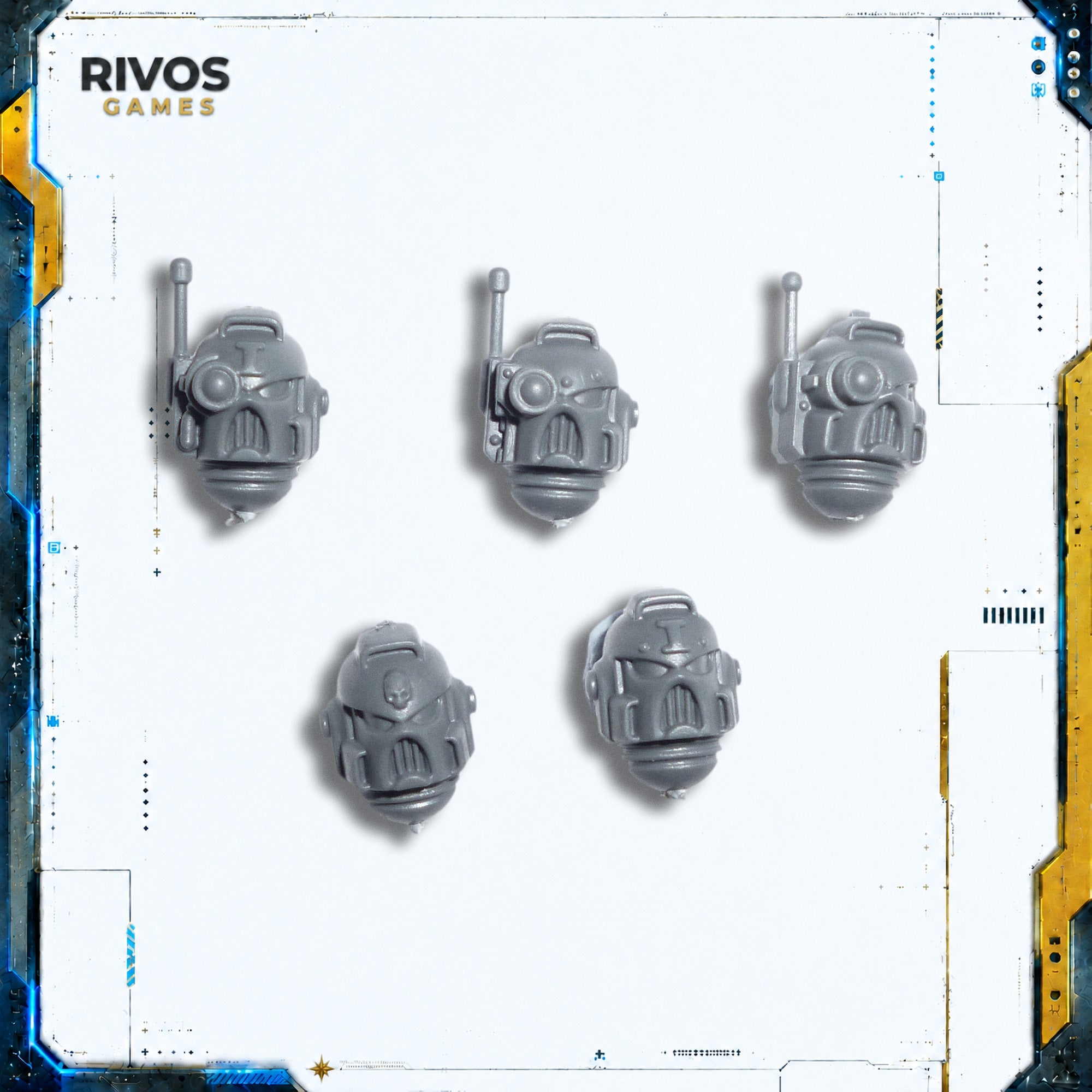 Warhammer 40K Deathwatch Veterans Heads B - Bits (Bitz)
