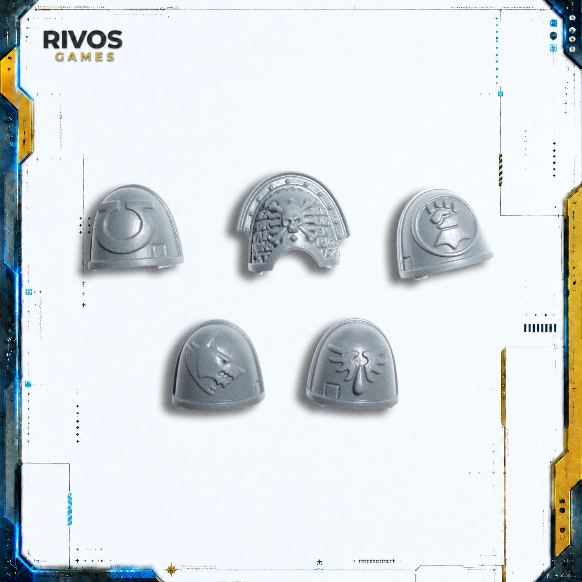 Warhammer 40K Deathwatch Veterans Shoulder Pads x 5 A - Bits (Bitz)