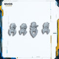 Warhammer Kharadron Overlords Skywardens Heads x 4 B - Bits (Bitz)