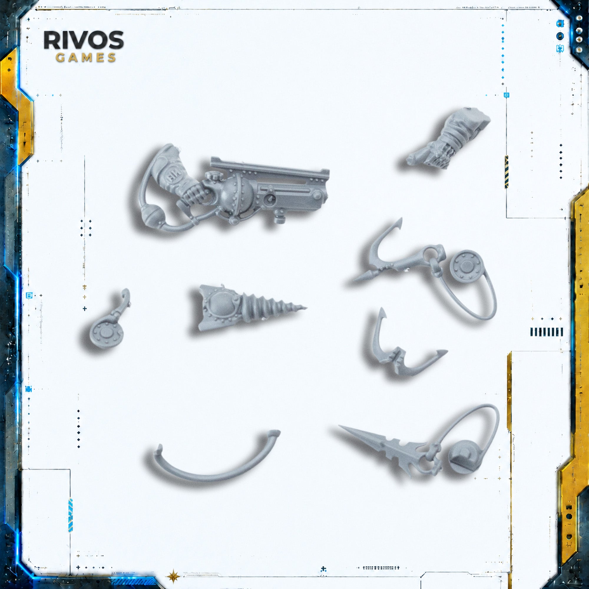 Warhammer Kharadron Overlords Skywardens Skyhook/Grapnel/Drill Cannon - Bits (Bitz)