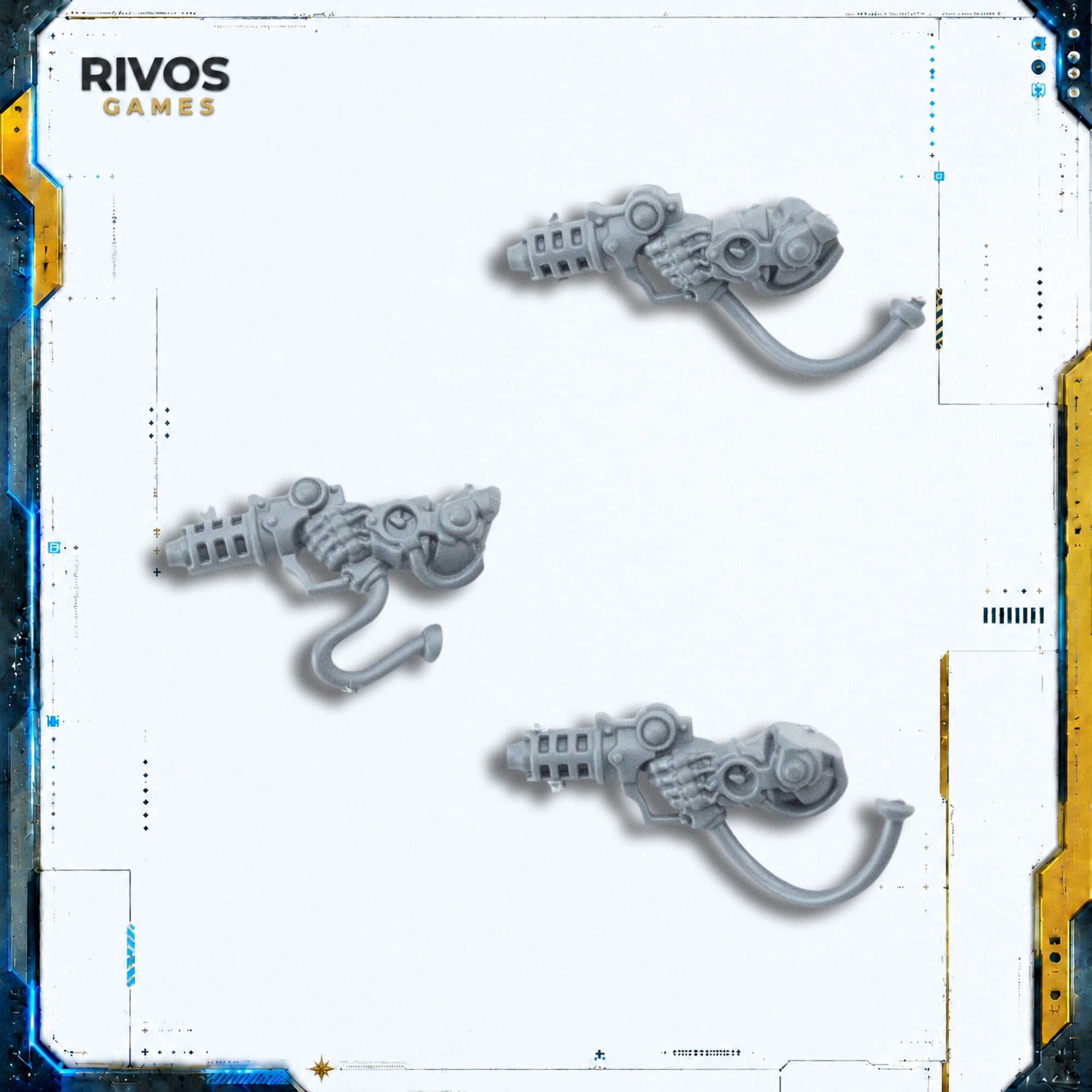 Warhammer Kharadron Overlords Skywardens Vulcaniser Pistols x 3 - Bits (Bitz)