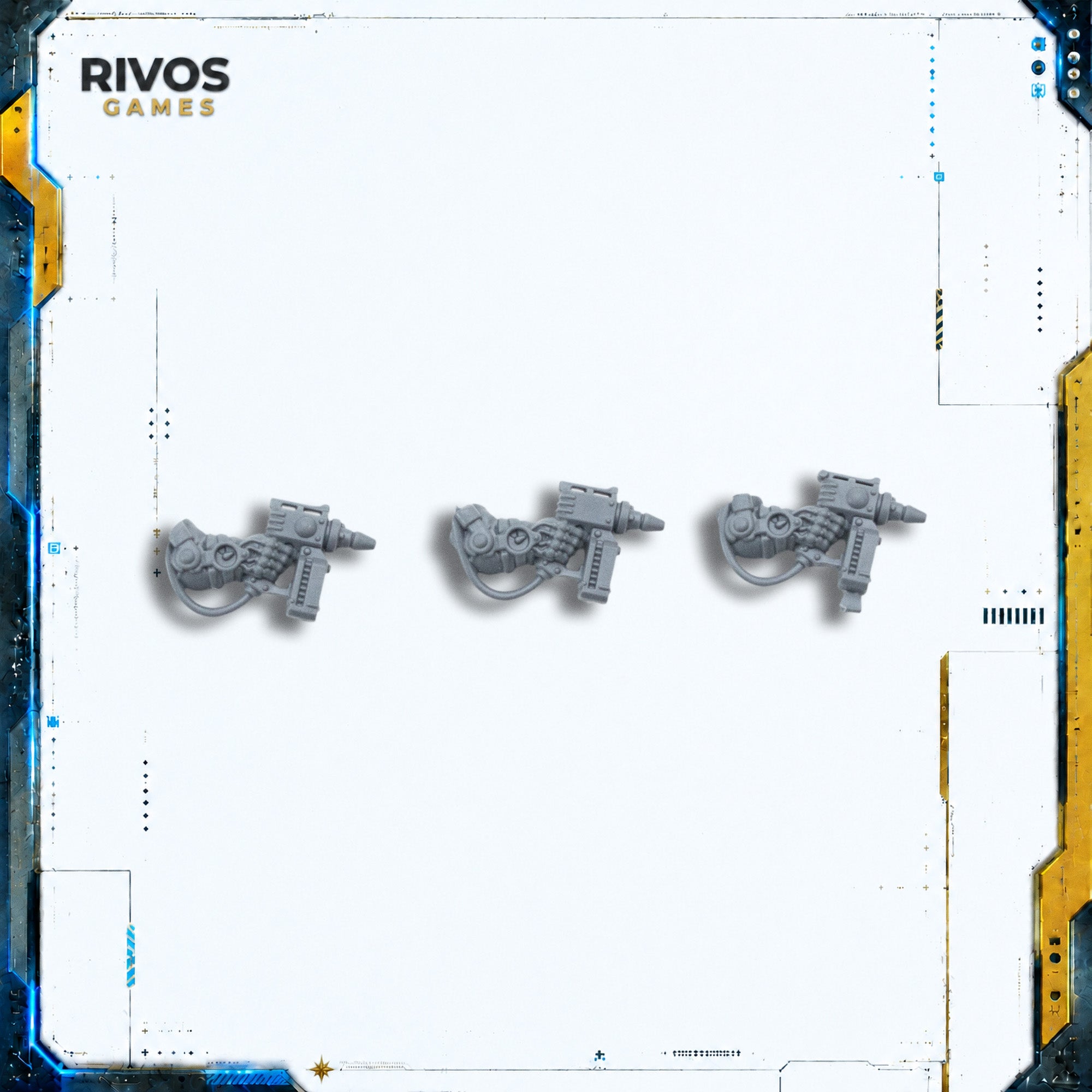 Warhammer Kharadron Overlords Skywardens Rapid fire Rivert Gun x 3 - Bits (Bitz)
