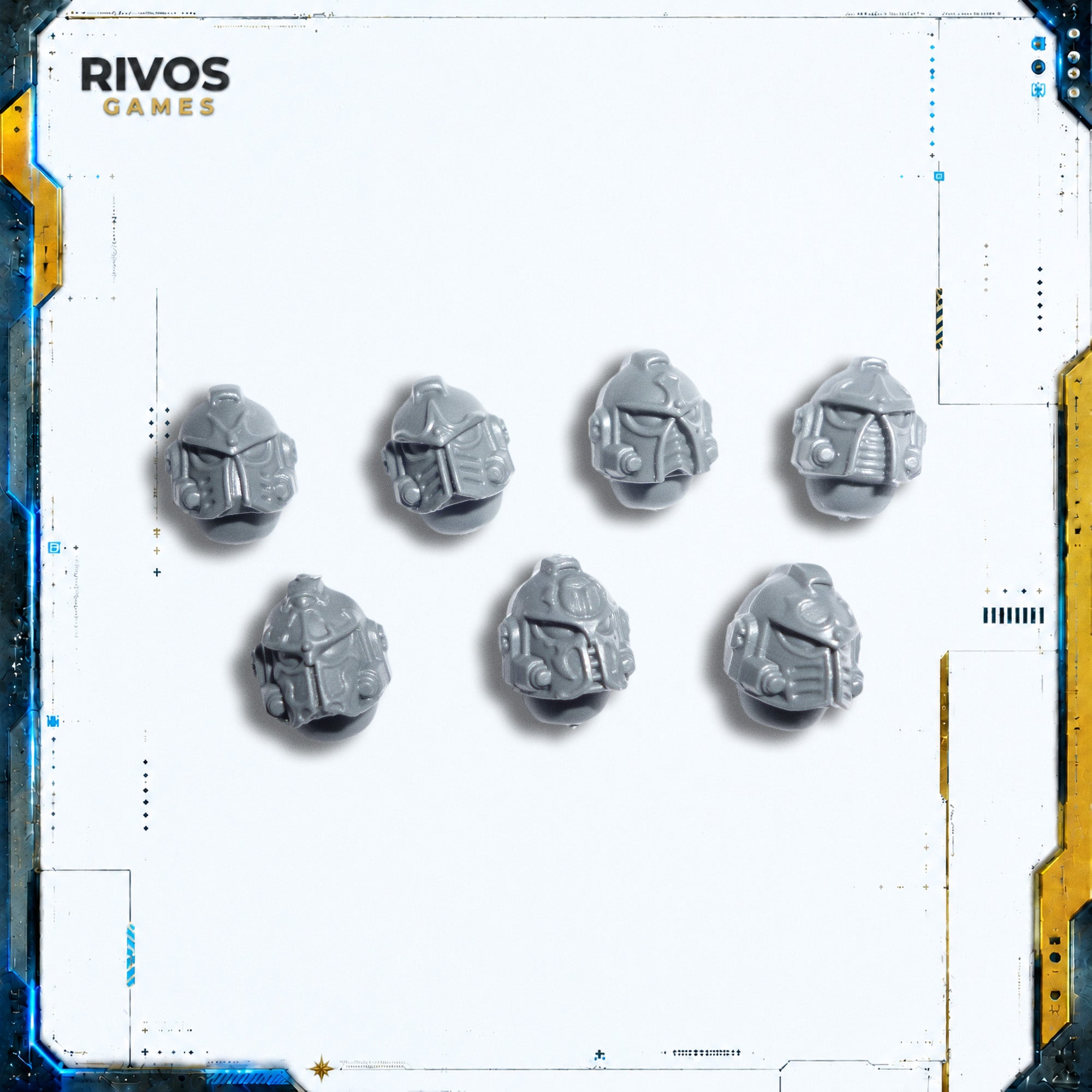 Warhammer 40K Thousand Sons Scarab Terminators Heads x 7 - Bits (Bitz)