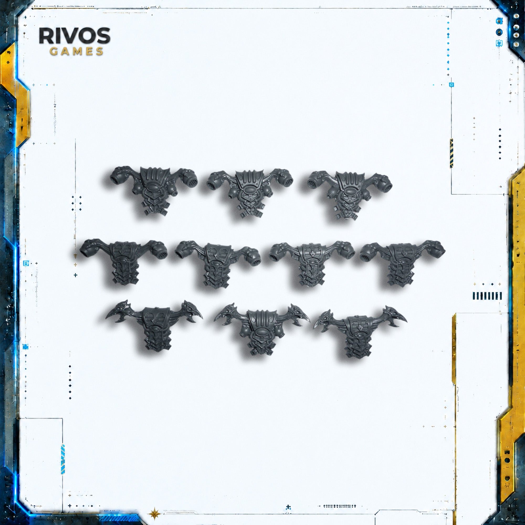 Warhammer 40K Thousand Sons Rubric Marines Backpacks x 10 - Bits (Bitz)