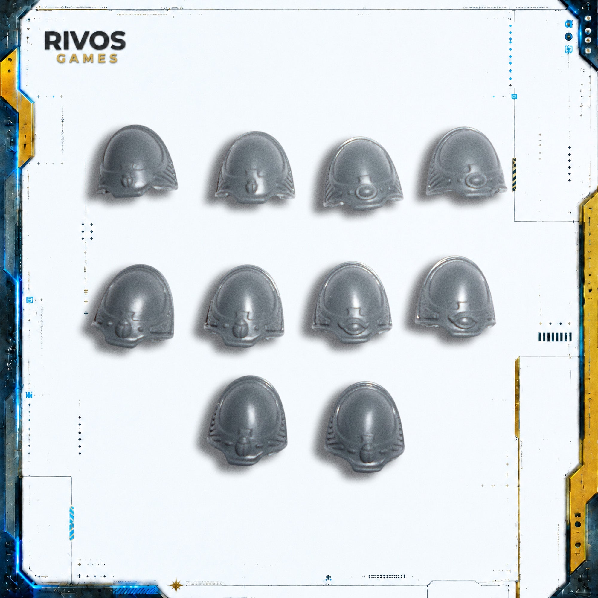 Warhammer 40K Thousand Sons Rubric Marines Shoulder Pads x 10 B - Bits (Bitz)