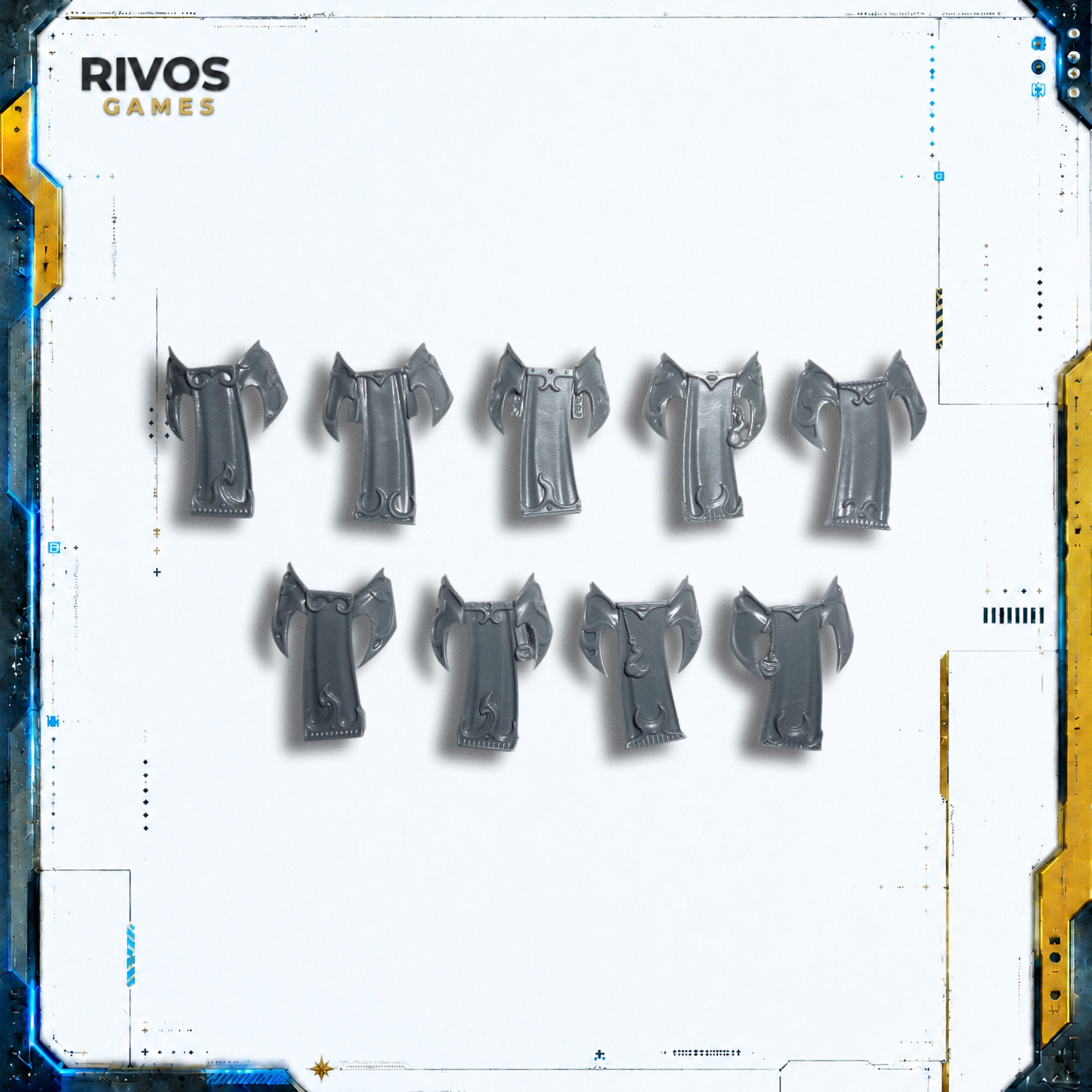 Warhammer 40K Thousand Sons Rubric Marines Tabards x 9 - Bits (Bitz)