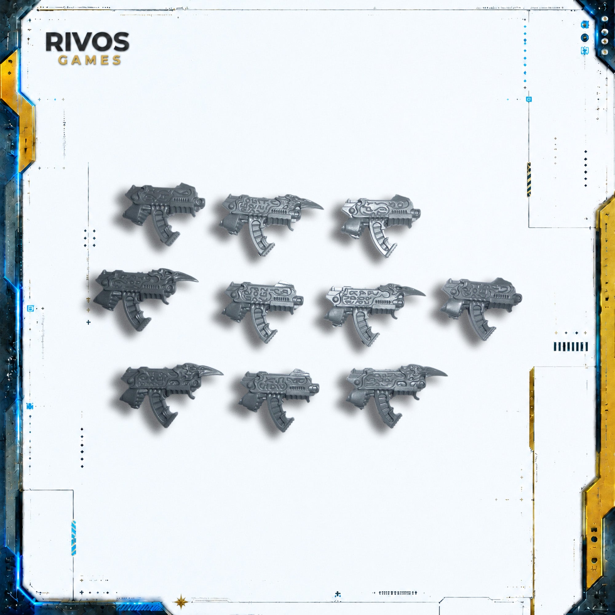 Warhammer 40K Thousand Sons Rubric Marines Inferno Boltgun x 10 - Bits (Bitz)