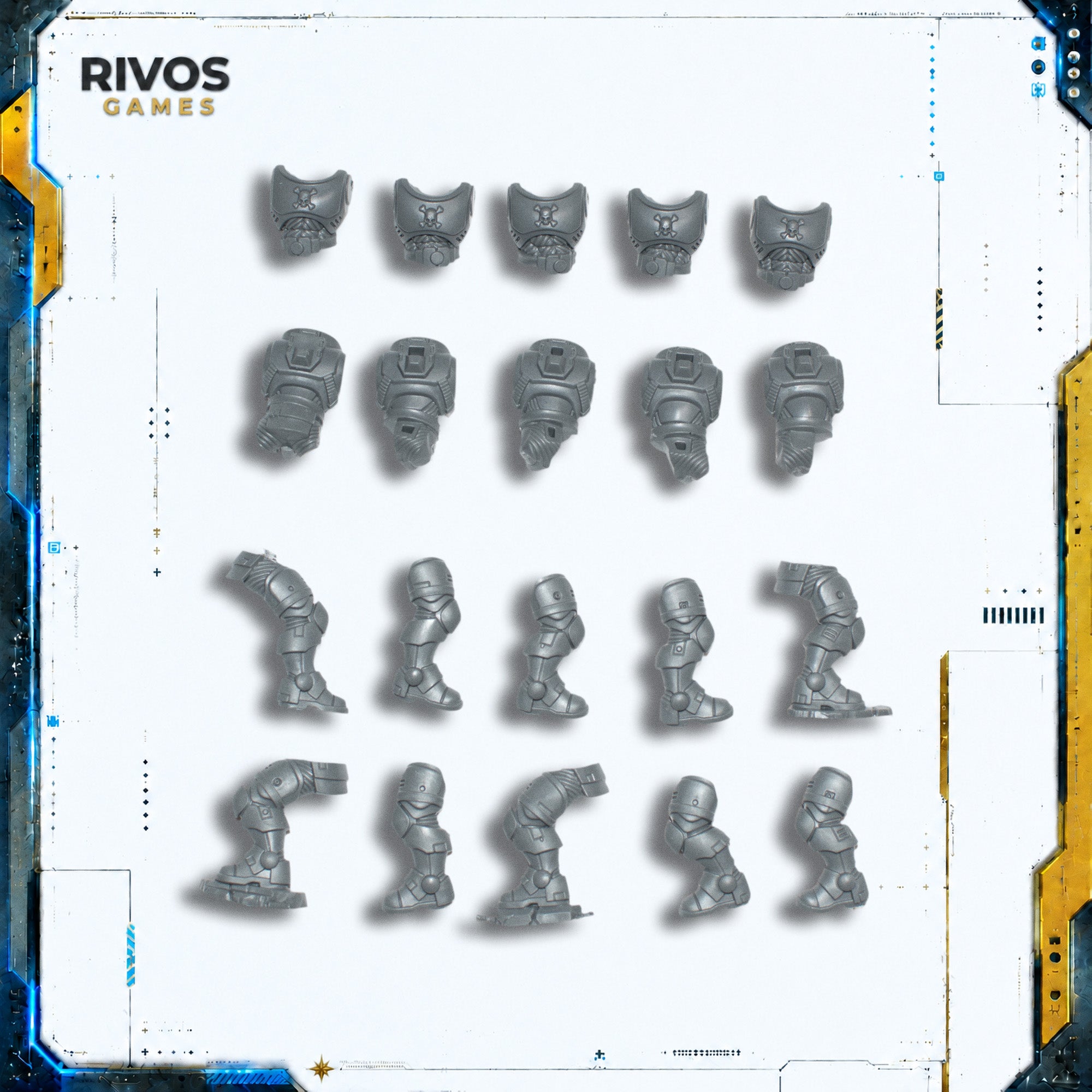 Warhammer 40K Space Marines Primaris Infiltrators Torso and Legs x 5 - Bits (Bitz)