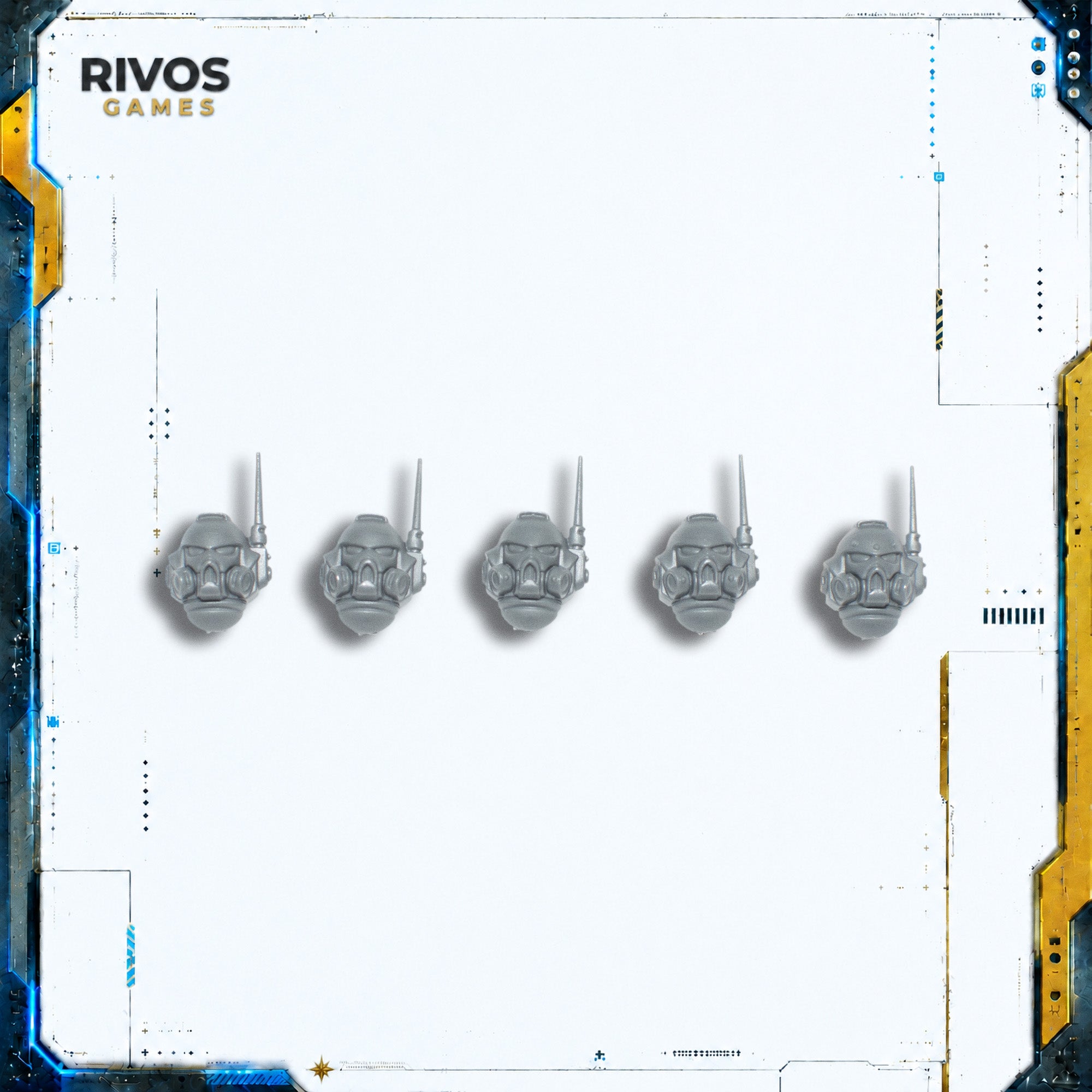 Warhammer 40K Space Marines Primaris Infiltrators Helmets x 5 - Bits (Bitz)