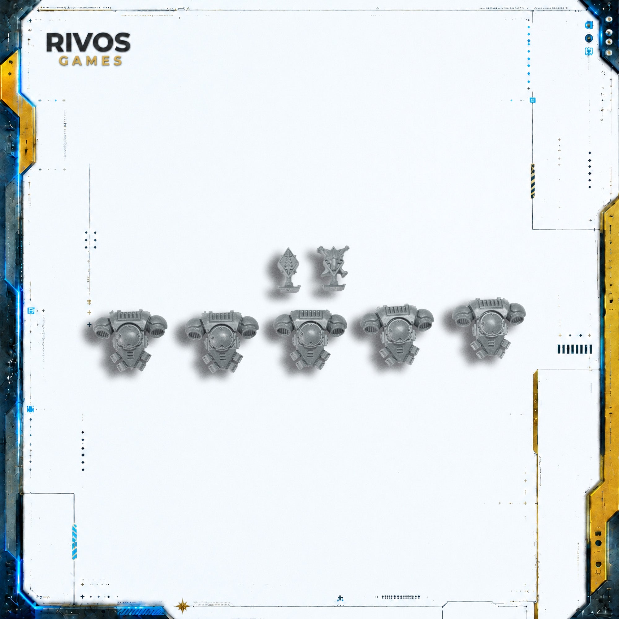 Warhammer 40K Space Wolves Grey Hunters Backpacks x 5 - Bits (Bitz)