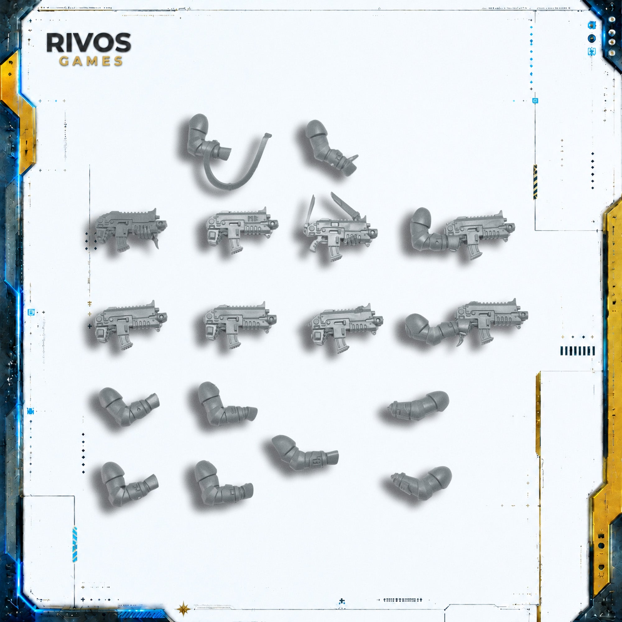 Warhammer 40K Space Wolves Grey Hunters Bolt Carbines x 8 - Bits (Bitz)