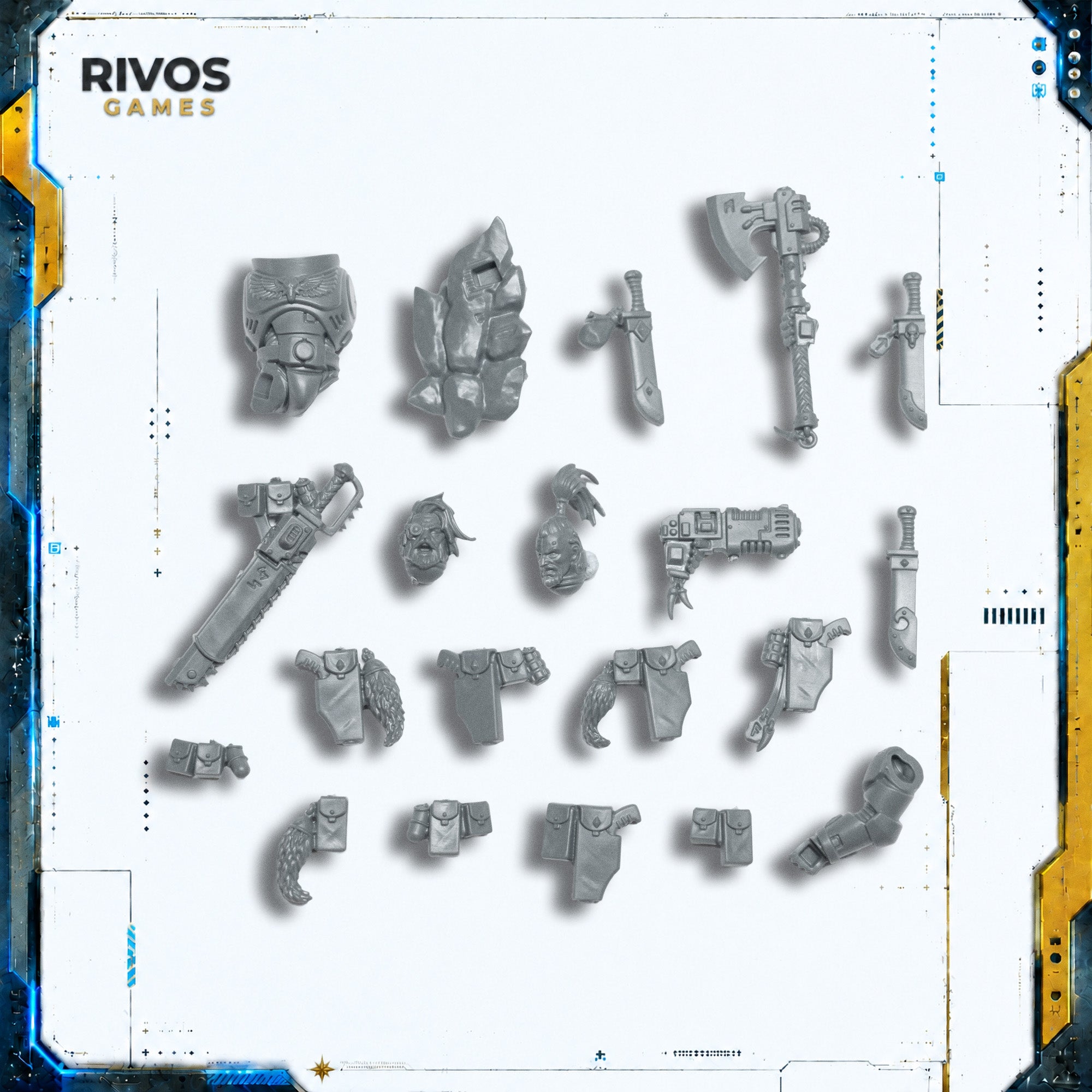 Warhammer 40K Space Wolves Grey Hunters Accessories - Bits (Bitz)