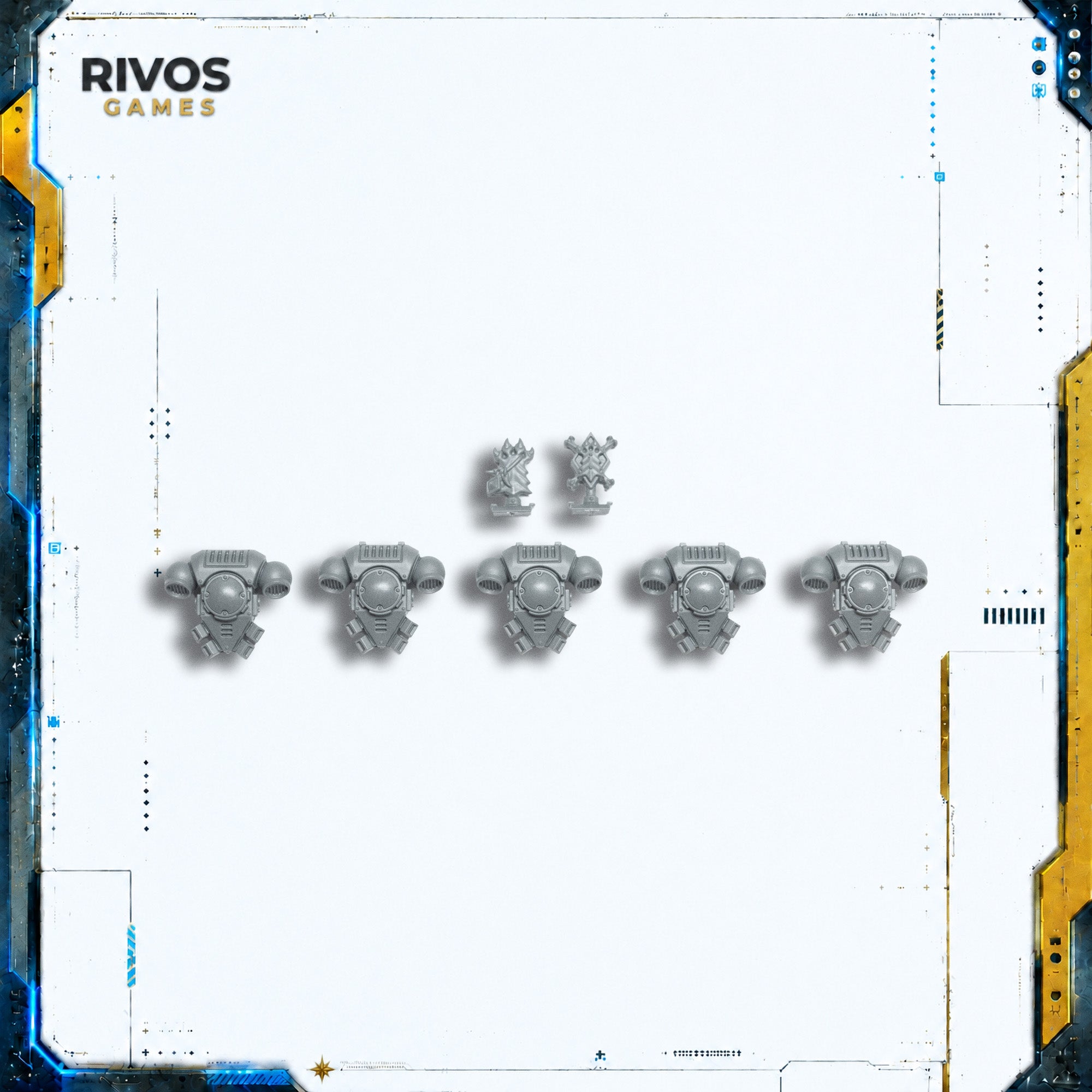 Warhammer 40K Space Wolves Blood Claws Backpacks x 5 - Bits (Bitz)