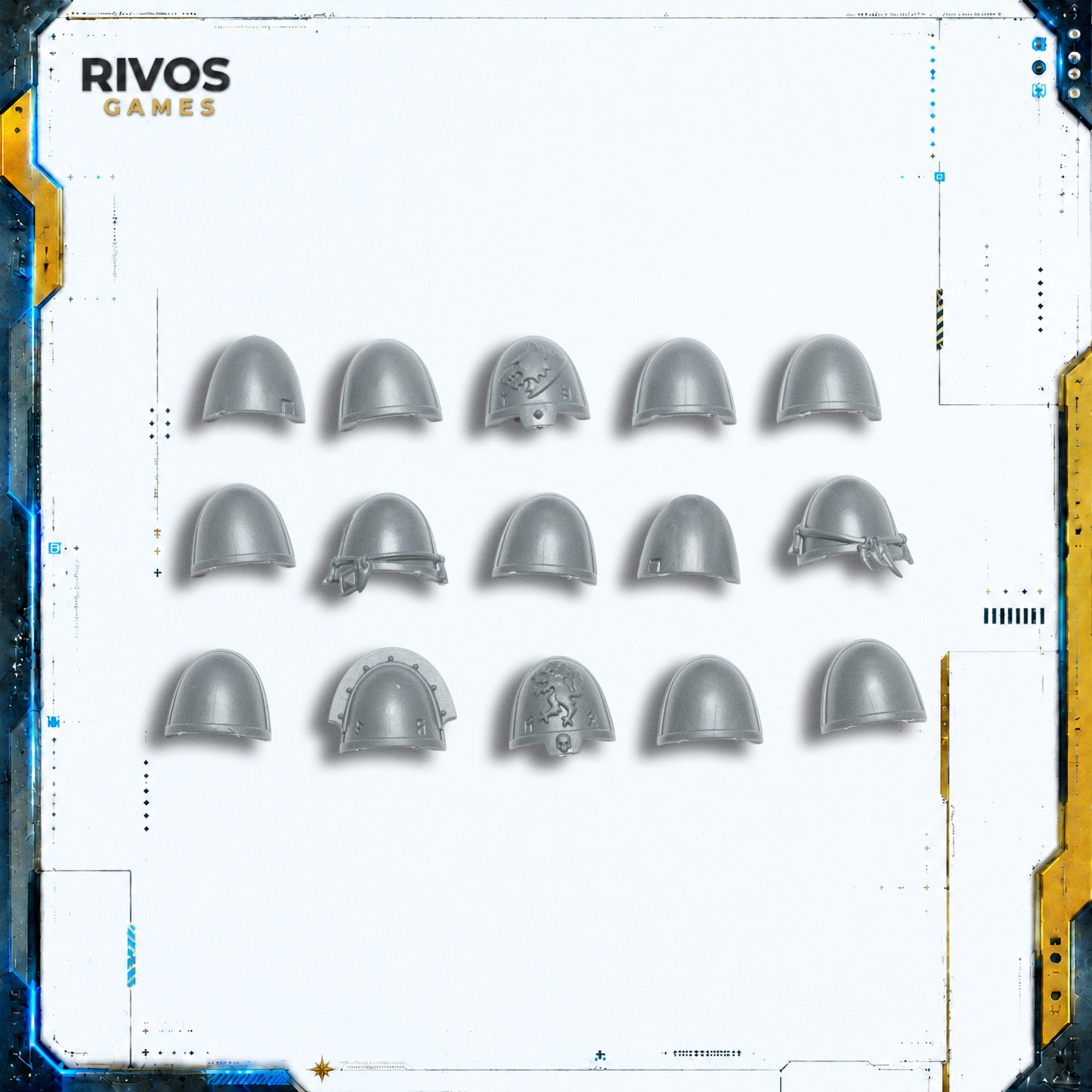 Warhammer 40K Space Wolves Blood Claws Shoulder Pads x 15 - Bits (Bitz)