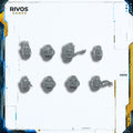 Warhammer 40K Space Wolves Blood Claws Heads x 8 - Bits (Bitz)