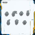 Warhammer 40K Space Wolves Blood Claws Heads x 7 - Bits (Bitz)